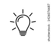 lamp icon. light bulb icon... | Shutterstock .eps vector #1426076687