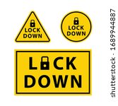 lock down and stay at home.... | Shutterstock .eps vector #1689944887