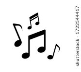 music notes  song  melody or... | Shutterstock .eps vector #1722544417