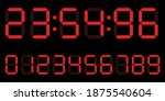 red digital clock number set.... | Shutterstock .eps vector #1875540604