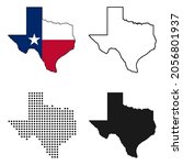 texas map icon set. texas map... | Shutterstock .eps vector #2056801937