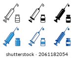 vaccine icon set. vaccine icon... | Shutterstock .eps vector #2061182054