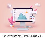 computer display with vector... | Shutterstock .eps vector #1963110571