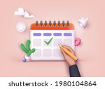 hand putting check marks on... | Shutterstock .eps vector #1980104864