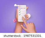 hand holding mobile smart phone ... | Shutterstock .eps vector #1987531331