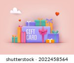 gift card and promotion... | Shutterstock .eps vector #2022458564