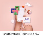 hands holding smartphone with... | Shutterstock .eps vector #2048115767