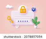 personal data security concept. ... | Shutterstock .eps vector #2078857054