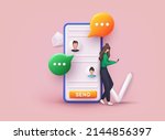 talk  dialogue  messenger or... | Shutterstock .eps vector #2144856397