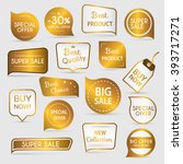 collection of golden premium... | Shutterstock .eps vector #393717271