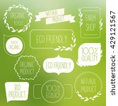 collection of green labels and... | Shutterstock .eps vector #429121567