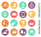 outdoor traveling icons.... | Shutterstock .eps vector #1663633171