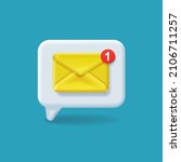 email icon on white bubble.... | Shutterstock .eps vector #2106711257