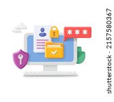 document secure confidential... | Shutterstock .eps vector #2157580367