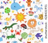 childrens drawing doodle... | Shutterstock .eps vector #428431951