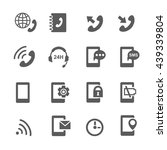 phone icons mobile ring ... | Shutterstock . vector #439339804