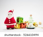 santa claus in red with gifts... | Shutterstock . vector #526610494