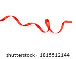 beautiful red satin ribbon with ... | Shutterstock . vector #1815512144