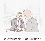 two confident business man... | Shutterstock .eps vector #2058488957