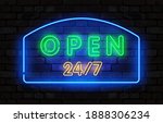 neon glowing open pointer on... | Shutterstock .eps vector #1888306234