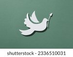 Small photo of International day of peace or world peace day, symbol of peace - pigeon