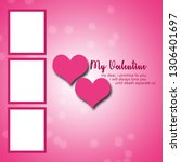 valentine day template sweet | Shutterstock . vector #1306401697
