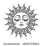 bohemian illustration  stylized ... | Shutterstock .eps vector #1896725821
