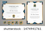 blue and gold certificate of... | Shutterstock .eps vector #1474941761