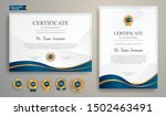 blue and gold certificate of... | Shutterstock .eps vector #1502463491