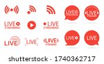 set of live streaming icons.... | Shutterstock .eps vector #1740362717