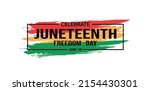 juneteenth freedom day logo sign | Shutterstock .eps vector #2154430301