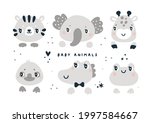 animals face collection in... | Shutterstock .eps vector #1997584667