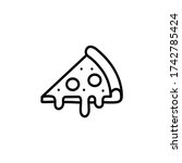 Modern Pizza Icon . Hand Drawn...