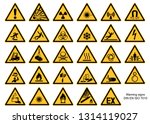 warning sign collection din... | Shutterstock .eps vector #1314119027