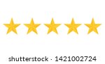five golden stars rating... | Shutterstock .eps vector #1421002724