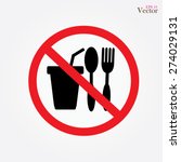 no eating vector sign no food... | Shutterstock .eps vector #274029131