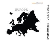 europe map.vector illustration. | Shutterstock .eps vector #792713011