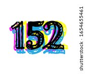 number on isolated background... | Shutterstock . vector #1654655461