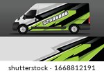 car decal wrap design vector.... | Shutterstock .eps vector #1668812191