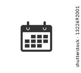 calendar flat vector icon | Shutterstock .eps vector #1322692001