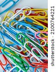 Small photo of Colorful paper clips are used to clip the papers to make them tidier and easier to read.