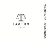 law firm logo icon design... | Shutterstock .eps vector #2071000457