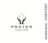 hand praying logo icon design... | Shutterstock .eps vector #2158375307