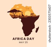 world africa day illustration...