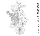 floral composition. bouquet... | Shutterstock .eps vector #2152483387