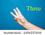 with the fingers of the hand we ... | Shutterstock . vector #1454257634