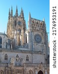 Small photo of Burgos Gothic style cathedral in the city of Burgos, Spain.