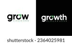 modern growth logo design...