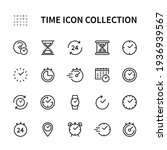time and clock vector linear... | Shutterstock .eps vector #1936939567