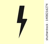 lightning bolt icon. electric... | Shutterstock .eps vector #1408216274